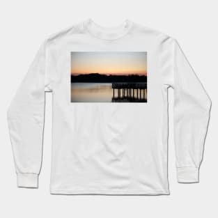 Lake Pier At Sunset Long Sleeve T-Shirt